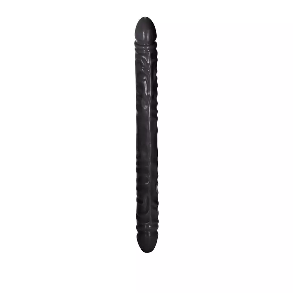 CalExotics Black Jack 18 inch Veined Double Dong In Black